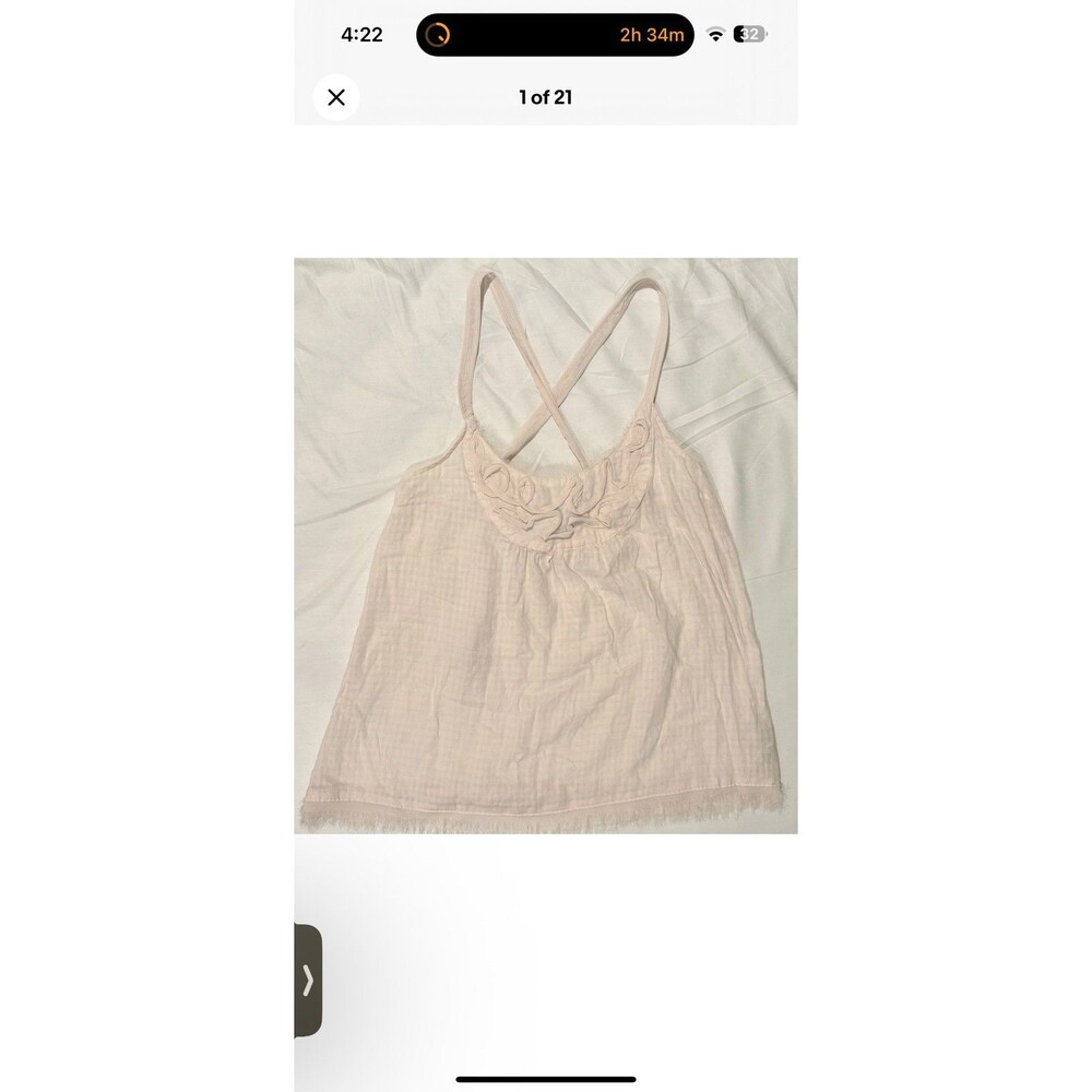Vintage Y2K Abercrombie Fitch Babydoll Pink Tank Top Cottagecore Bella Swan Sz M